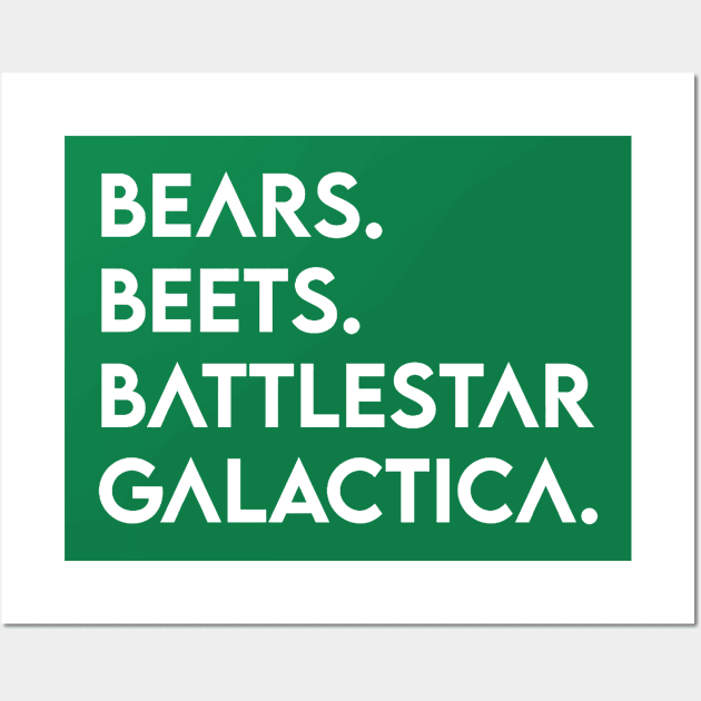 Bears Beets Battlestar Galactica Wall Art by kamskir